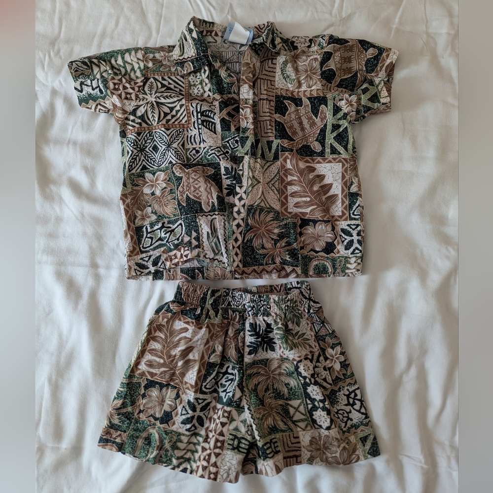 Toddler Hawaiian Print Set